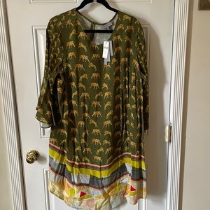 BNWT Anthropologie tiger dress